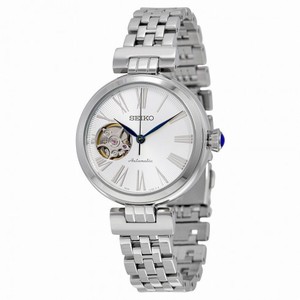 Seiko White Dial Stainless Steel Automatic Ladies Watch SSA863