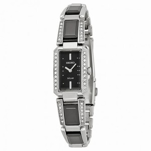 Seiko Black Ceramic Stainless Steel Black Ceramic Ladies Watch SUP171