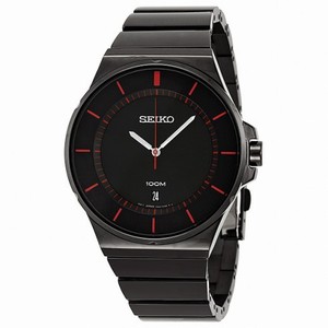 Seiko Black Dial Black IP Stainless Steel Men's Watch SGEG25