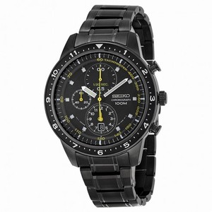 Seiko Black Dial Black PVD Stainless Steel Men's Watch SNDF43