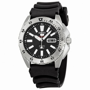 Seiko Black Dial Black Rubber Men's Watch SRP357K2