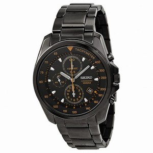 Seiko Black Dial Chronograph Black PVD Stainless Steel Men's Watch SNDD65