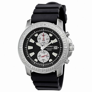 Seiko Black Dial Chronograph Men's Watch SNN203