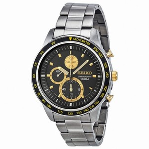 Seiko Black Dial Chronograph Stainless Steel Men's Watch SNDD87