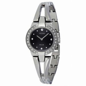 Seiko Black Dial Solar Powered Ladies Watch SUP051