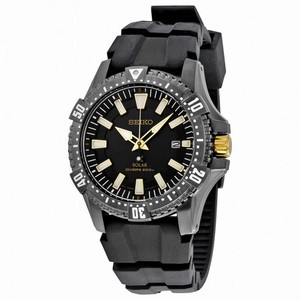 Seiko Black Dial Solar Quartz Men's Watch SNE373