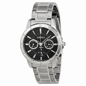 Seiko Black Dial Stainless Steel Ladies Watch SKY715