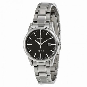 Seiko Black Dial Stainless Steel Ladies Watch SXDG27P1