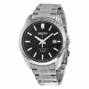 Seiko Black Dial Stainless Steel Men's Watch SGEH49