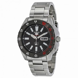 Seiko Black Dial Stainless Steel Men's Watch SRP361