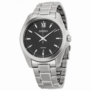 Seiko Black Dial Stainless Steel Men's Watch SGEG61