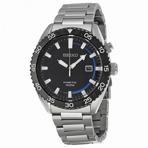 Seiko Black Dial Stainless Steel Men's Watch SKA623