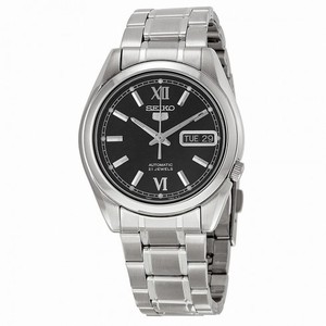 Seiko Black Dial Stainless Steel Men's Watch SNKL55