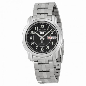 Seiko Black Dial Stainless Steel Men's Watch SNKL91