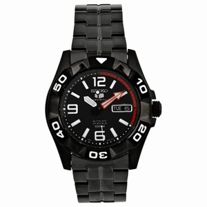 Seiko Black Dial Stainless Steel Men's Watch SNZJ01