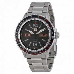 Seiko Black Dial Stainless Steel Men's Watch SRP347