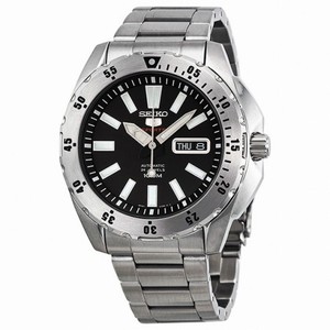 Seiko Black Dial Stainless Steel Men's Watch SRP357