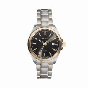 Seiko Black Dial Stainless Steel Men's Watch SUR072