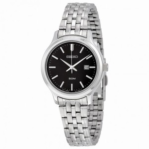 Seiko Black Dial Stainless Steel Quartz Men's Watch SUR795