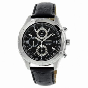 Seiko Black Dial Tachymeter Chronograph Men's Watch SNDC39