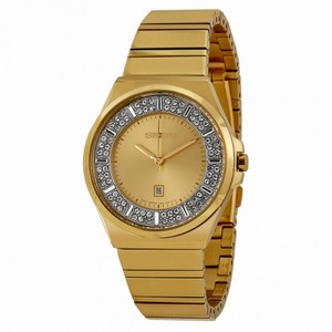Seiko Champagne Dial Gold-tone Stainless Steel Ladies Watch SXDF72