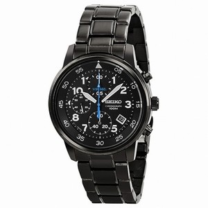Seiko Chronograph Black Dial Black PVD Men's Watch SNDE09