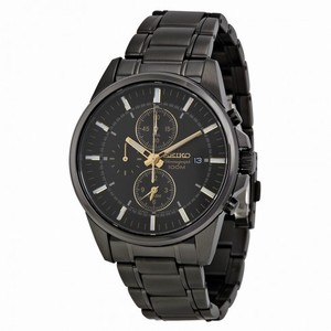 Seiko Chronograph Black Dial Men's Watch SNAF07