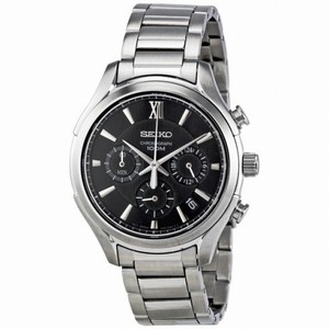 Seiko Chronograph Black Dial Men's Watch SSB019