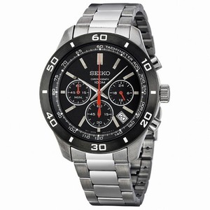 Seiko Chronograph Black Dial Men's Watch SSB053