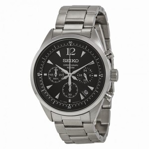 Seiko Chronograph Black Dial Men's Watch SSB067