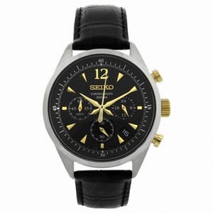 Seiko Chronograph Black Dial Men's Watch SSB071
