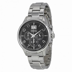 Seiko Chronograph Black Dial Stainless Steel Men's Watch SPC153P1