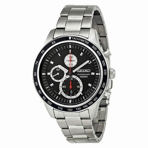 Seiko Chronograph Black Dial Stainless Steel Men's Watch SNDD85