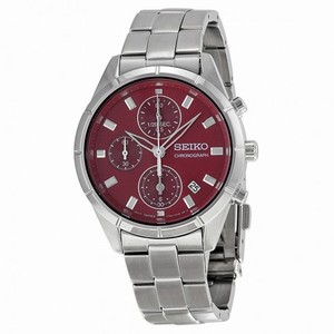 Seiko Chronograph Black Dial Stainless Steel Men's Watch SNDX49