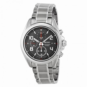 Seiko Chronograph Black Dial Titanium Men's Watch SNDE61