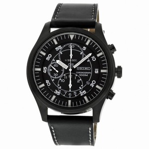 Seiko Chronograph Black Ion-plated Men's Watch SNDA21