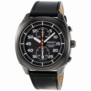 Seiko Chronograph Black Ion-plated Men's Watch SNN217P1