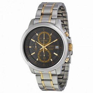 Seiko Chronograph Charcoal Dial Men's Watch SKS449