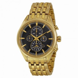 Seiko Chronograph Chronograph Grey Dial Gold-tone Men's Watch SSC210