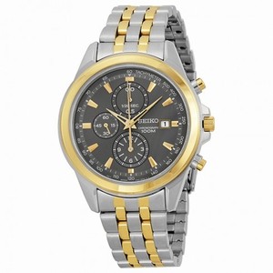 Seiko Chronograph Grey Dial Two-tone Men's Watch SNDF06