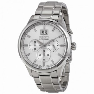 Seiko Chronograph Silver Dial stainless Steel Men's  Watch SPC079