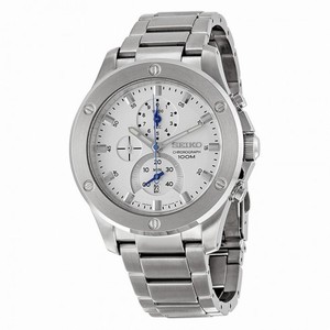 Seiko Chronograph Silver Dial Stainless Steel Men's Watch SPC091