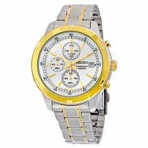 Seiko Chronograph Silver Dial Two-tone Men's Watch SKS432