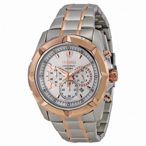 Seiko Chronograph White Dial Two-tone Men's Watch SRW026P1