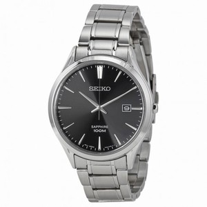 Seiko Classic Black Dial Stainless Steel Men's Watch SGEG95