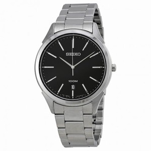 Seiko Classic Black Dial Stainless Steel Men's Watch SGEG69