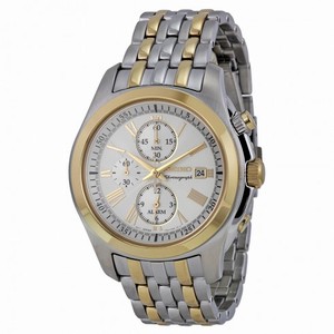 Seiko Classic Chronograph Silver Dial Two-tone Men's Watch SNAE32
