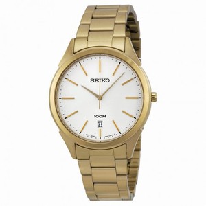 Seiko Classic Light Champagne Dial Gold-tone Stainless Steel Men's Watch SGEG74