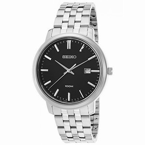 Seiko Classic Neo Black Dial Stainless Steel Men's Watch SUR109