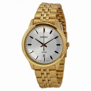 Seiko Classic Silver Dial Gold-tone Men's Watch SUR034